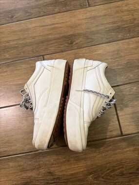 Vans Era Stacked Leather True White Platform Sneakers Womens Sz 6.5